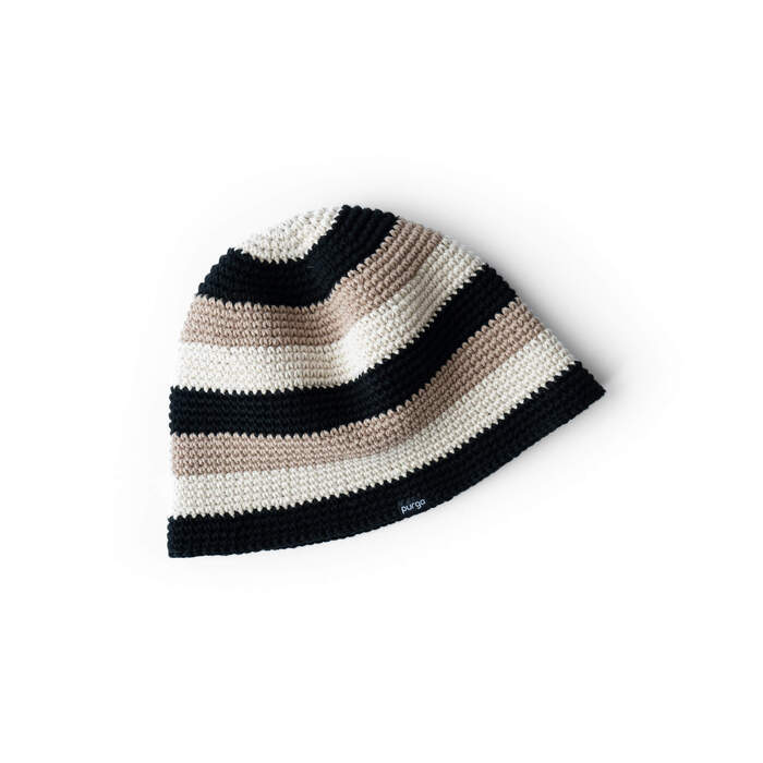 Steam Crusher Hat -kolmiraita- BEIGExCREAMxBLACK