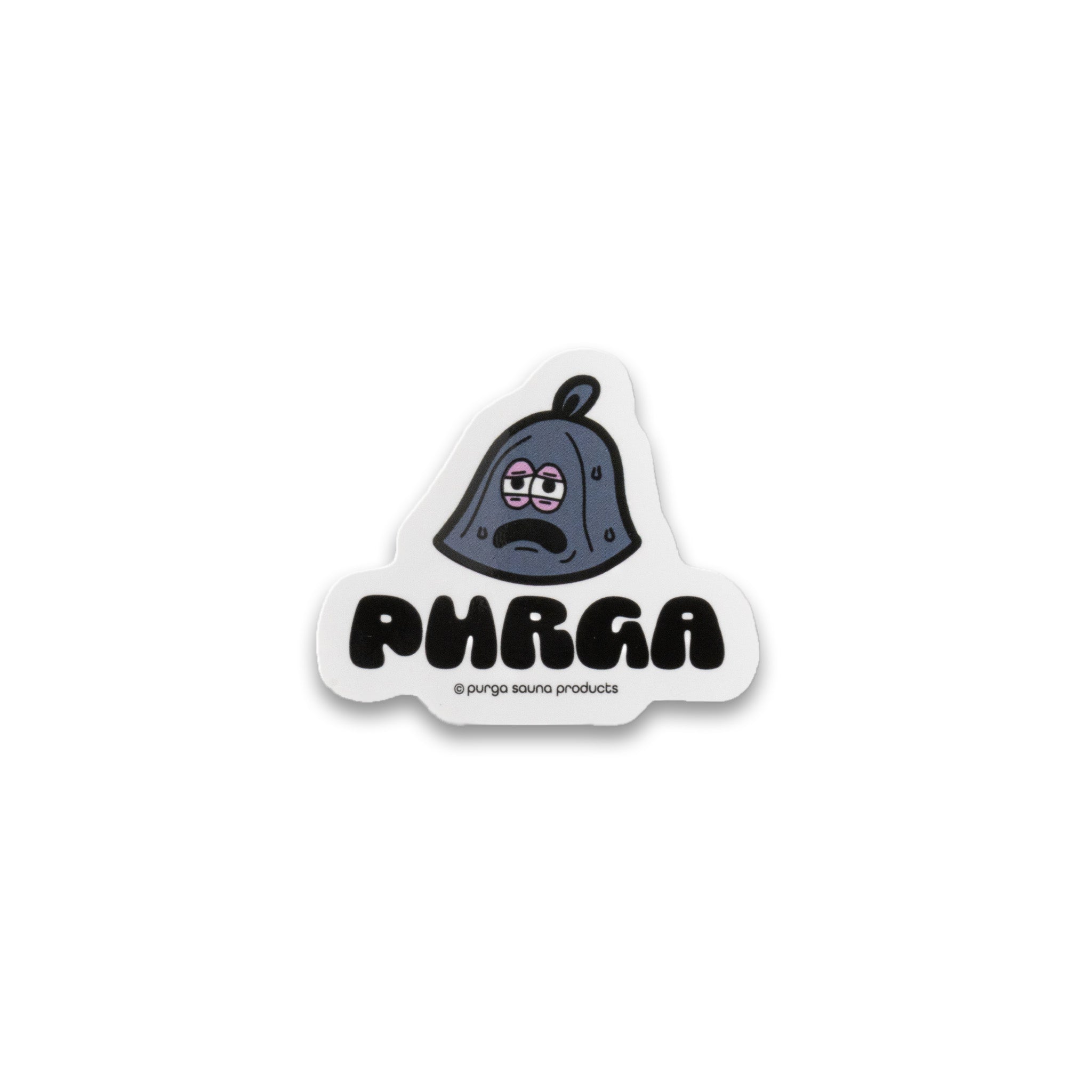 purga】Saunahat Mascot sticker/サウナグッズ 高耐久ステッカー 耐水・耐侯