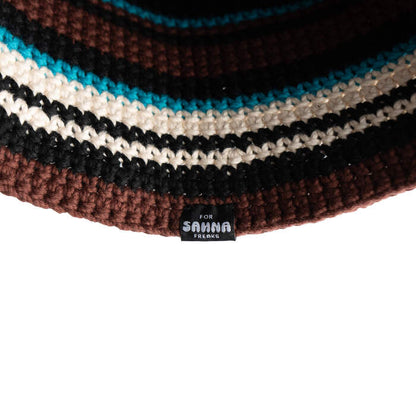 Steam Crusher Hat -random striped pattern- BLUE