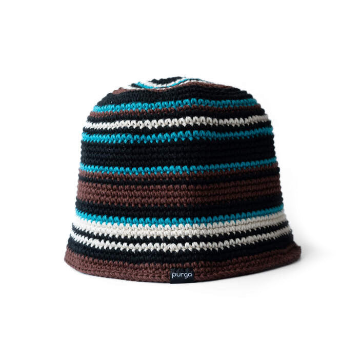 Steam Crusher Hat -moniväriraita- BLUE