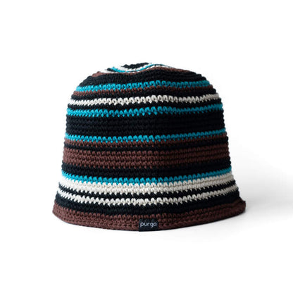 Steam Crusher Hat -random striped pattern- BLUE