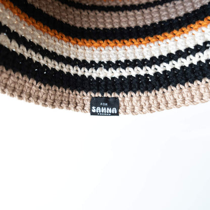 Steam Crusher Hat -random striped pattern- ORANGE