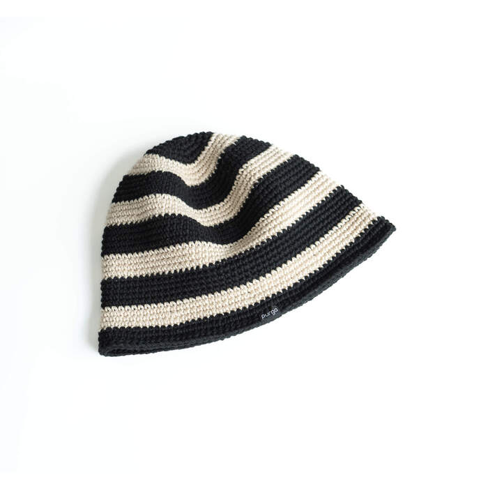 Steam Crusher Hat -raita- BLACKxCREAM