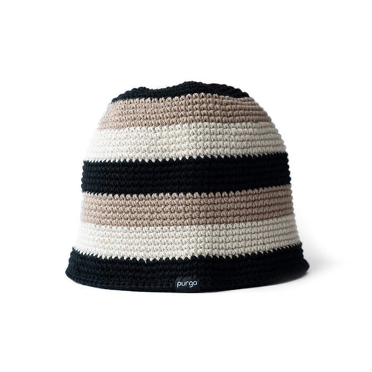 Steam Crusher Hat -kolmiraita- BEIGExCREAMxBLACK