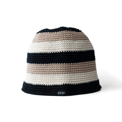 Steam Crusher Hat -triple borders- BEIGExCREAMxBLACK